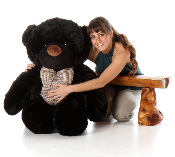 life size black teddy bear