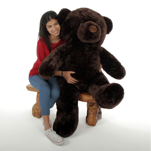 giant dark brown teddy bear