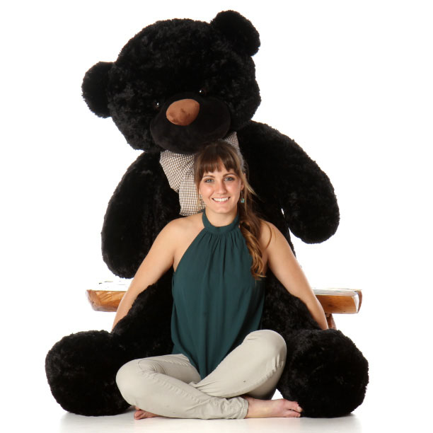 black life size teddy bear